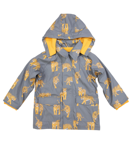 Korango Tiger Raincoat - Charcoal