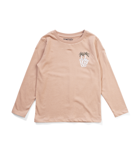 Munster Palmbones Ls Tee - Fawn