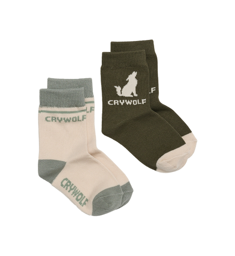 Crywolf Sock 2Pk - Khaki/Moss
