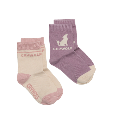 Crywolf Sock 2Pk - Lilac/Blush