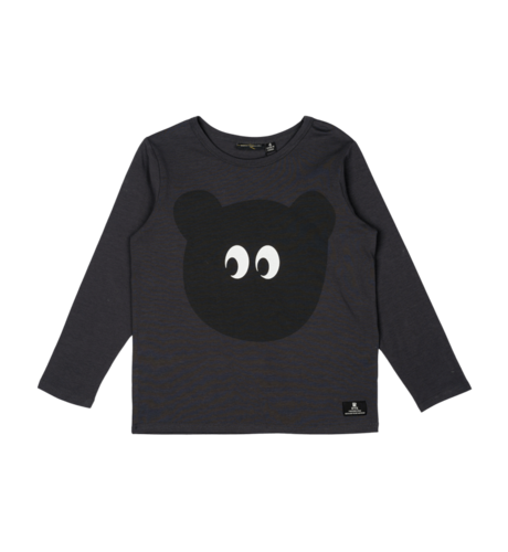 Rock Your Kid Bertie Bear Charcoal LS T-Shirt