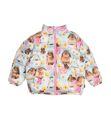 Rock Your Kid Lined Floral Bunny Parade Puff Padded Jacket