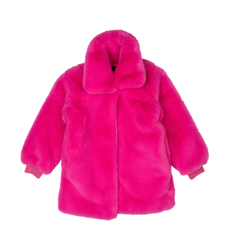 Rock Your Kid Zsa Zsa Pink Faux Fur Jacket