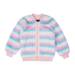 Rock Your Kid Pastel Stripe Faux Fur Jacket