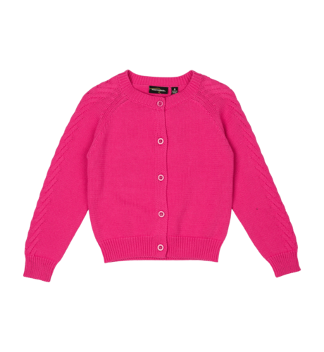 Rock Your Kid Hot Pink Knit Cardigan