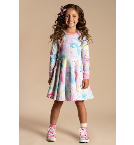 Rock Your Kid Fantasia LS Waisted Dress