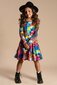 Rock Your Kid Abstract Leopard LS Waisted Dress