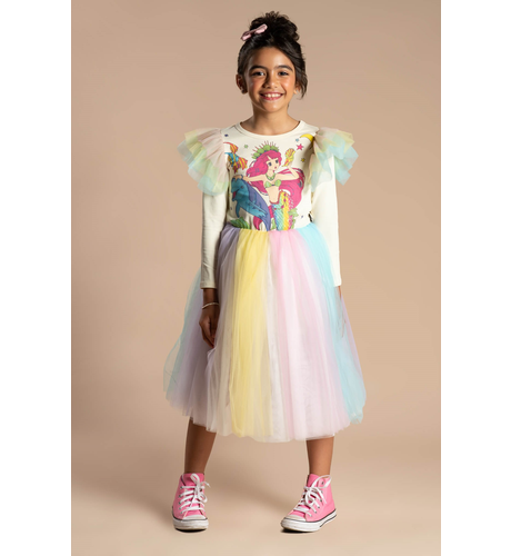 Rock Your Kid Mermaid & Friends LS Flounce Dress