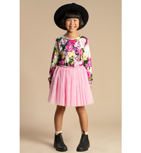 Rock Your Kid Flower Wall LS Circus Dress