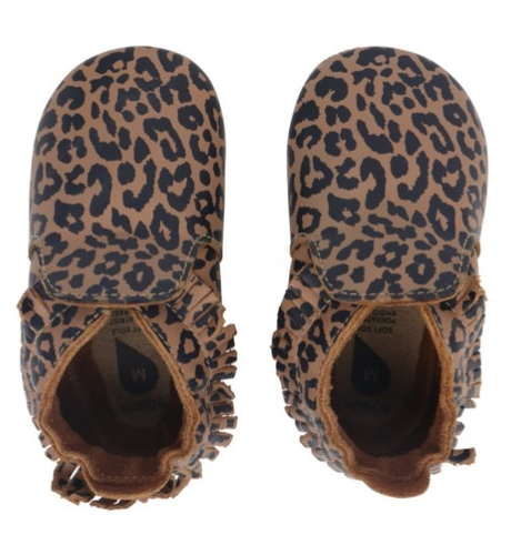 Bobux Soft Sole Leopard Print - Caramel