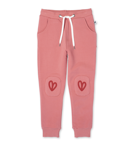 Minti Little Heart Furry Trackies - Rose