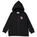 Minti Little Heart Furry Zip Up - Black