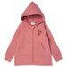 Minti Little Heart Furry Zip Up - Rose