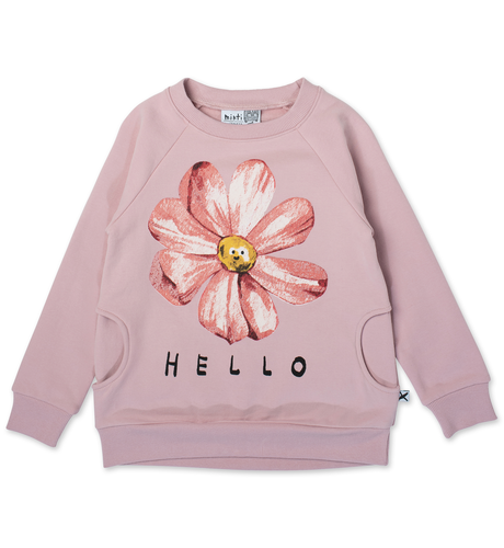 Minti Friendly Flower Furry Crew - Muted Pink