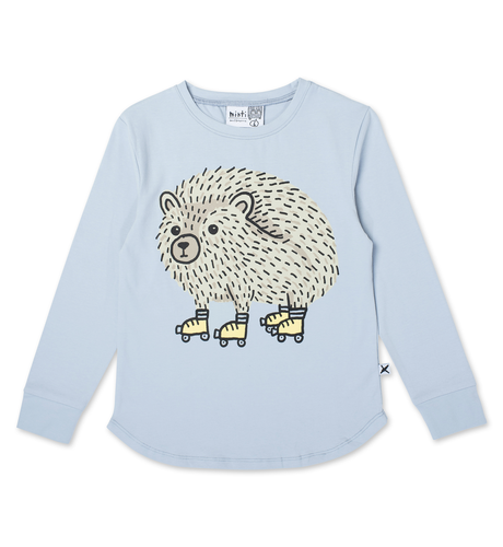 Minti Skate Hedgehog LS Tee - Light Blue