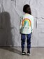 Minti Hello Bye Rainbow LS Tee - Mint Stripe