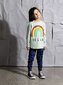 Minti Hello Bye Rainbow LS Tee - Mint Stripe