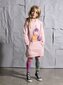 Minti Magical Friends Furry Hoodie Dress - Muted Pink