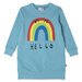 Minti Hello Bye Rainbow Furry Dress - Aqua