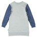 Minti Magical Dino Furry Dress - Grey Mrl/Navy