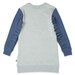 Minti Magical Dino Furry Dress - Grey Mrl/Navy