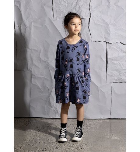 Minti Wandering Raccoon Dress - Midnight