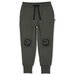 Minti Friendly Skulls Patch Trackies - Khaki