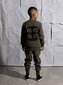 Minti Friendly Skulls Patch Trackies - Khaki