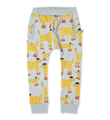 Minti Warm Dogs Furry Trackies - Grey Mrl