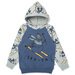 Minti Speedy Snowman Furry Hood - Navy/Grey Mrl