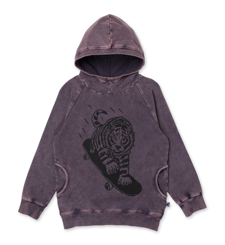 Minti Turbo Tiger Hood - Muted Purple Wash