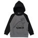 Minti Scooting Dino Furry Hood - Dark Grey/Black