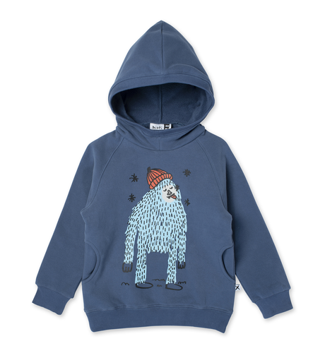 Minti Snowy Yeti Furry Hood - Navy