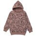 Minti Sketched Dinos Hood - Chocolate
