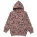 Minti Sketched Dinos Hood - Chocolate