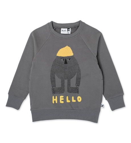 Minti Hello Later Yeti Furry Crew - Dark Grey