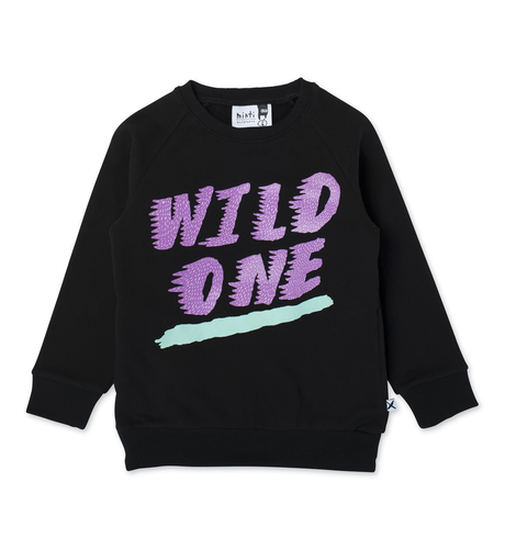 Minti Wild One Furry Crew - Black