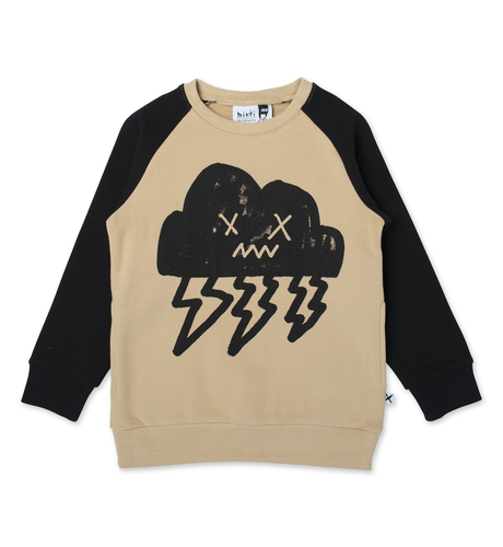 Minti Storm Cloud Furry Crew - Tan/Black