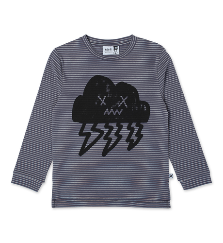 Minti Storm Cloud LS Tee - Storm Stripe