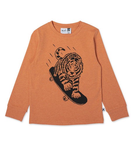 Minti Turbo Tiger LS Tee - Orange Marle