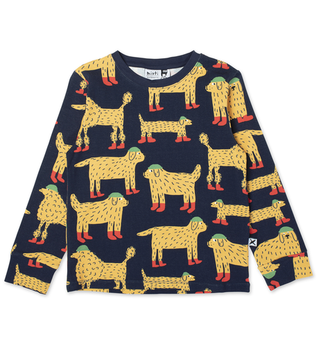 Minti Warm Dogs LS Tee - Midnight