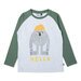 Minti Hello Later Yeti LS Tee - White Marle/Forest Marle