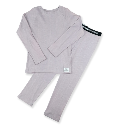 Hello Stranger Girls Winter PJs - Purple Pointed Rib