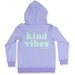 Hello Stranger Kind Vibes Zip Hood - Purple