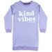 Hello Stranger Kind Vibes LS Band Dress - Purple