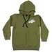 Hello Stranger Skull Hand Zip Hood - Pesto Green