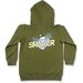 Hello Stranger Skull Hand Zip Hood - Pesto Green