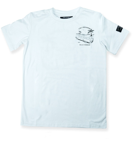 Hello Stranger Cali Dreamin’ SS Tee - White