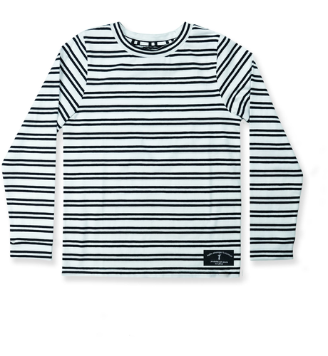 Hello Stranger Boys LS Classics Tee - Blk/Wht Stripe