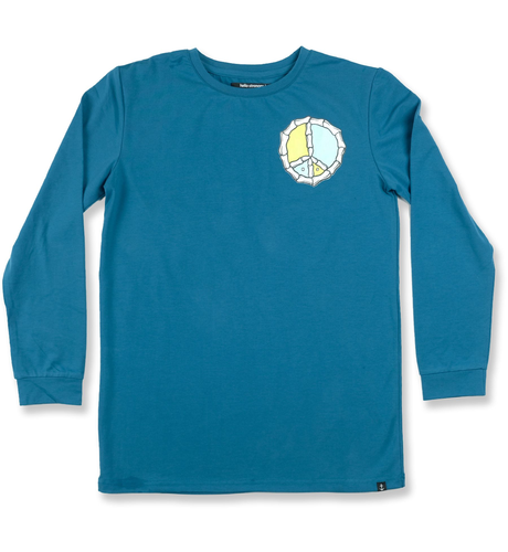 Hello Stranger Peace LS Tee - Ocean